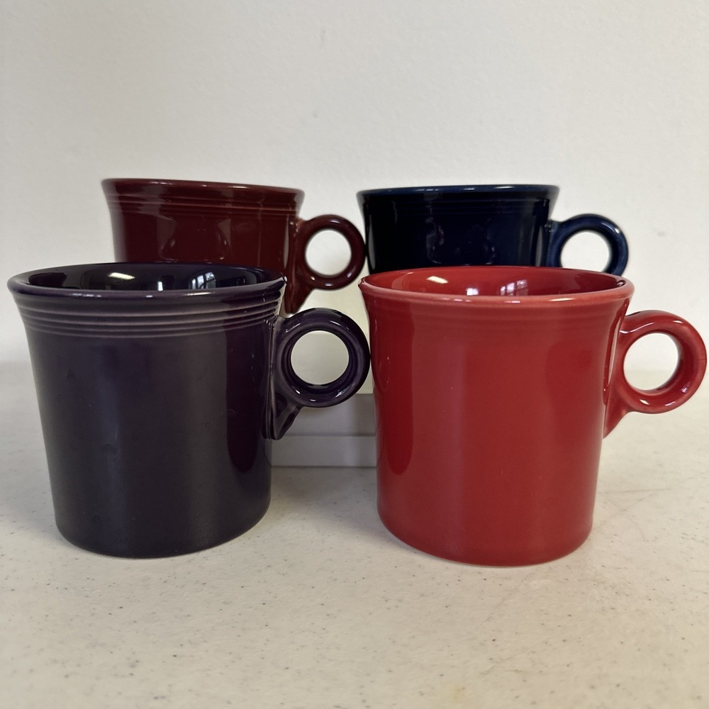 Vintage Fiestaware HLC Homer Laughlin USA Coffee Mugs Lot Of 4